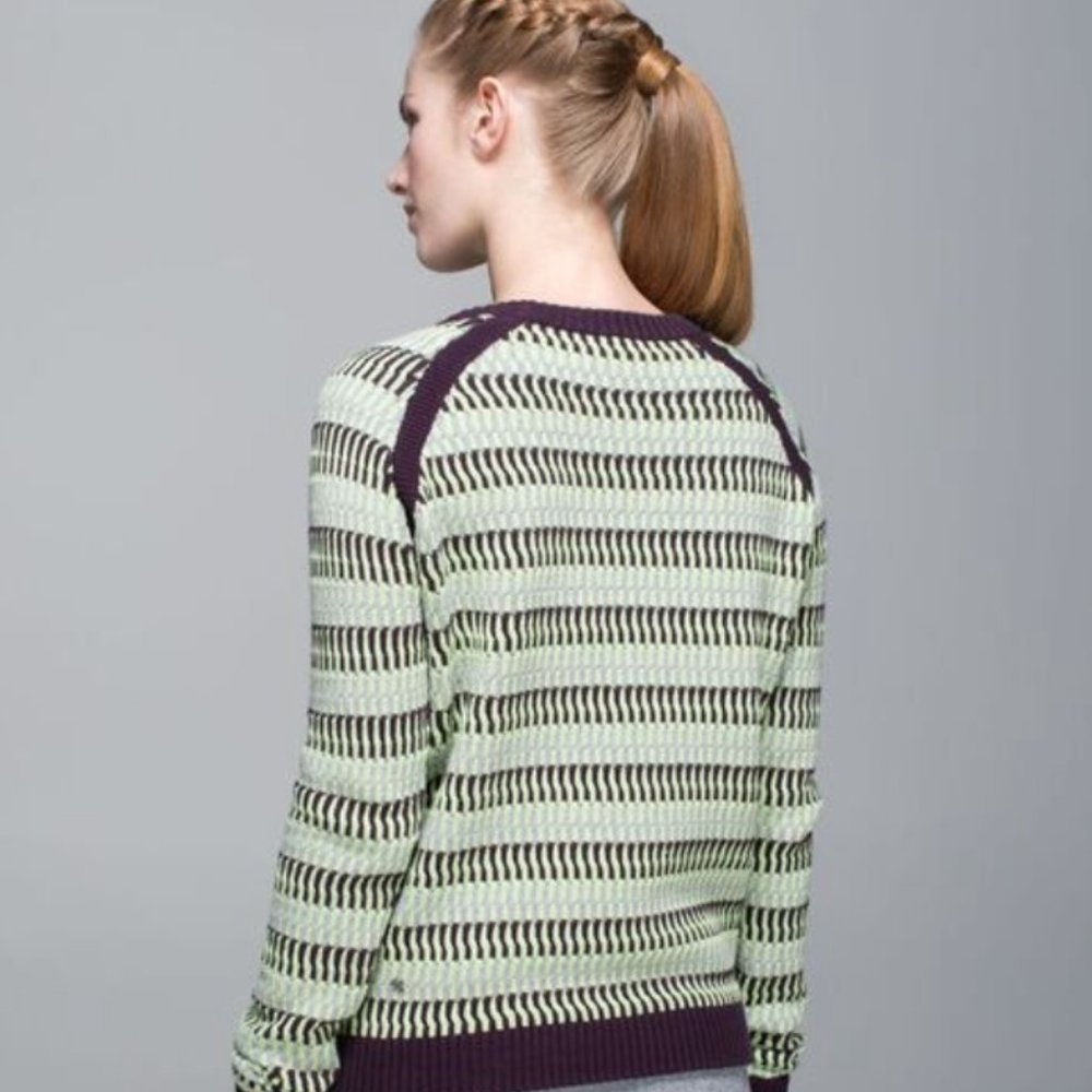 Lululemon Devi Crew Squiggle Sweater Multicolor Women's 6 - Picture 2 of 7